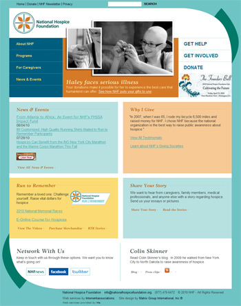 National Hospice Foundation home page