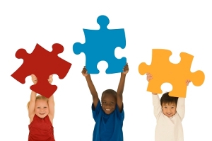 Kids and Puzzle Pieces