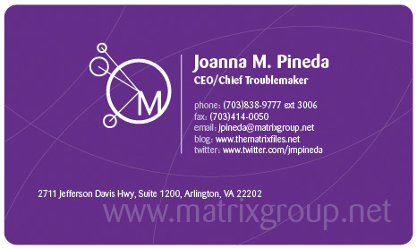 Joanna Pineda business cards