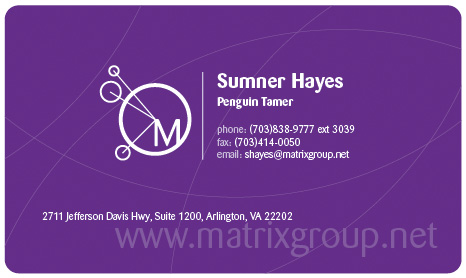 Sumner Hayes business card