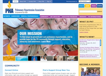 Pulmonary Hypertension Association home page