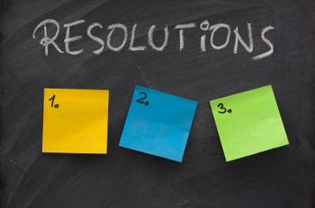 blank list of New Year's resolutions