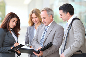 Sample stock image of people meeting