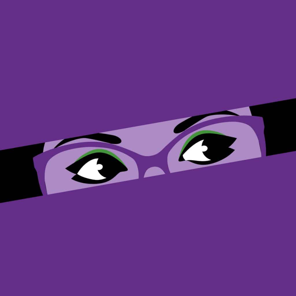 illustration of eyes peeking through a slit