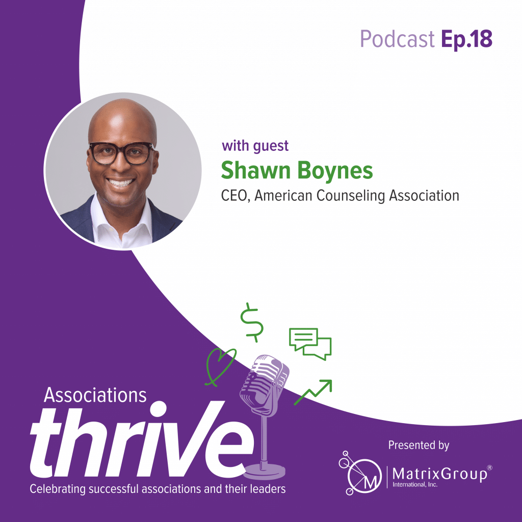 Associations Thrive episode 18 cover, featuring Shawn Boynes