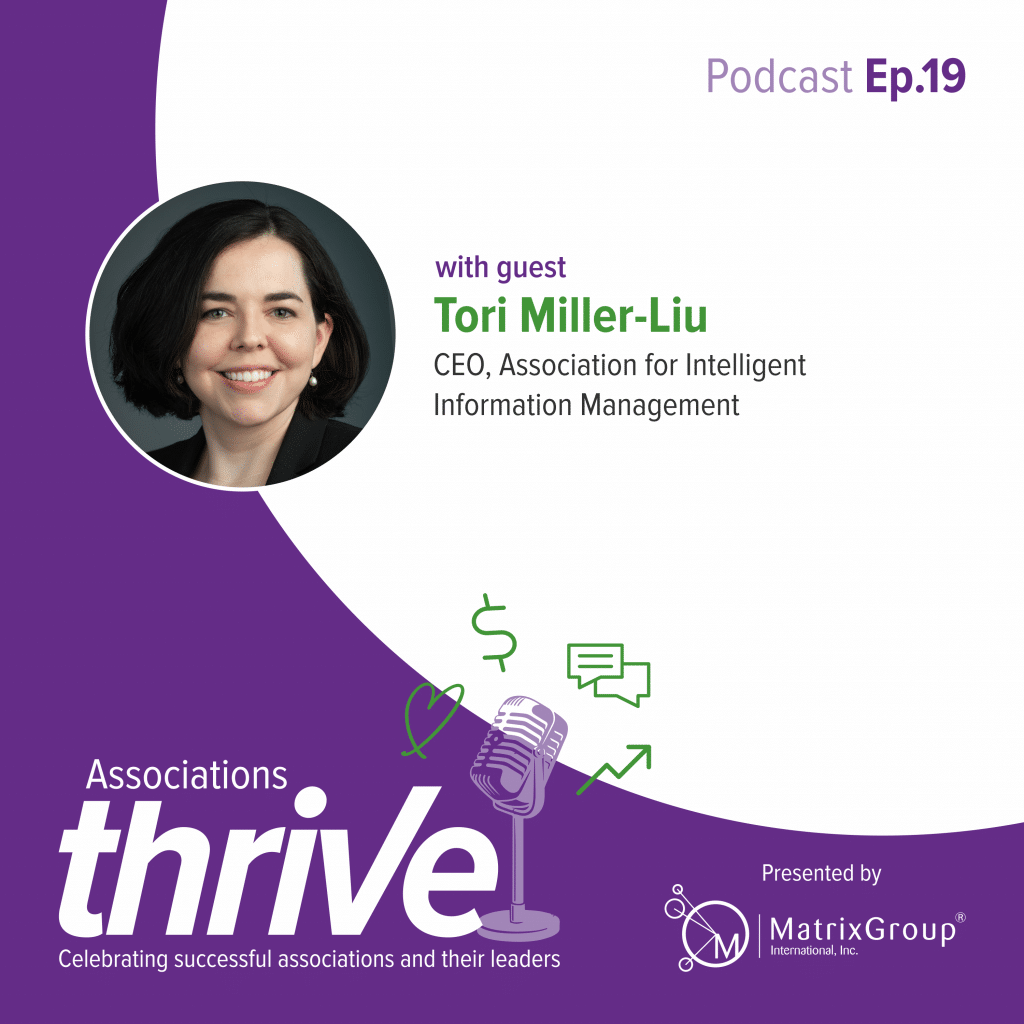 Associations Thrive episode 19 cover, featuring Tori Miller Liu