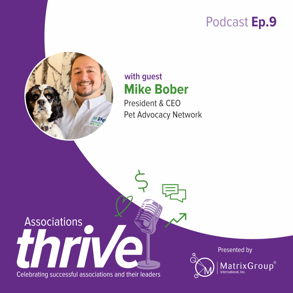 Associations Thrive podcast cover for episode 9 featuring Mike Bober